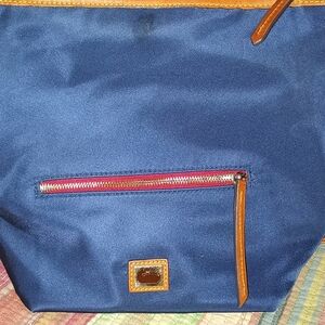 Ladies DOONEY & BOURKE Wayfarer Small Hobo Shoulder Bag in Navy Blue Nylon